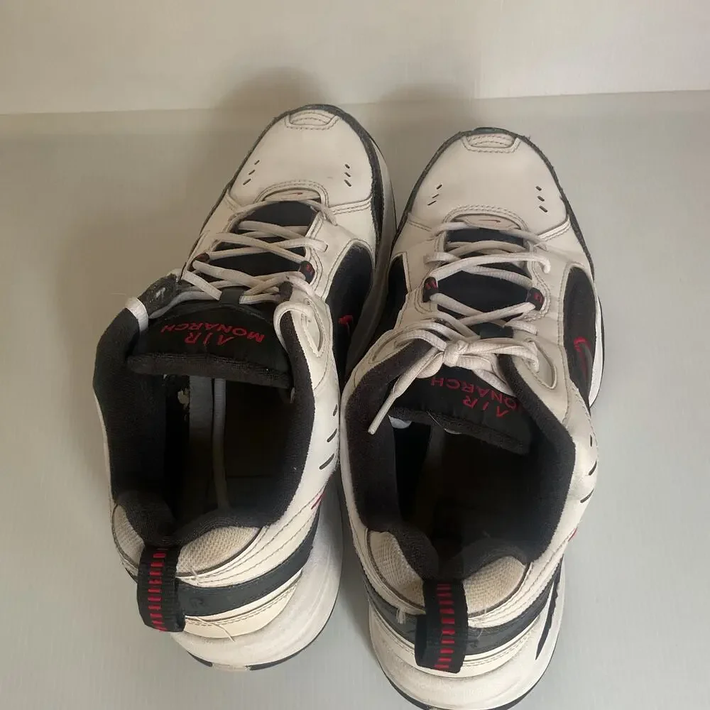 Nike Air Monarch IV White Black Red Men’s Size 12 Training Sneakers